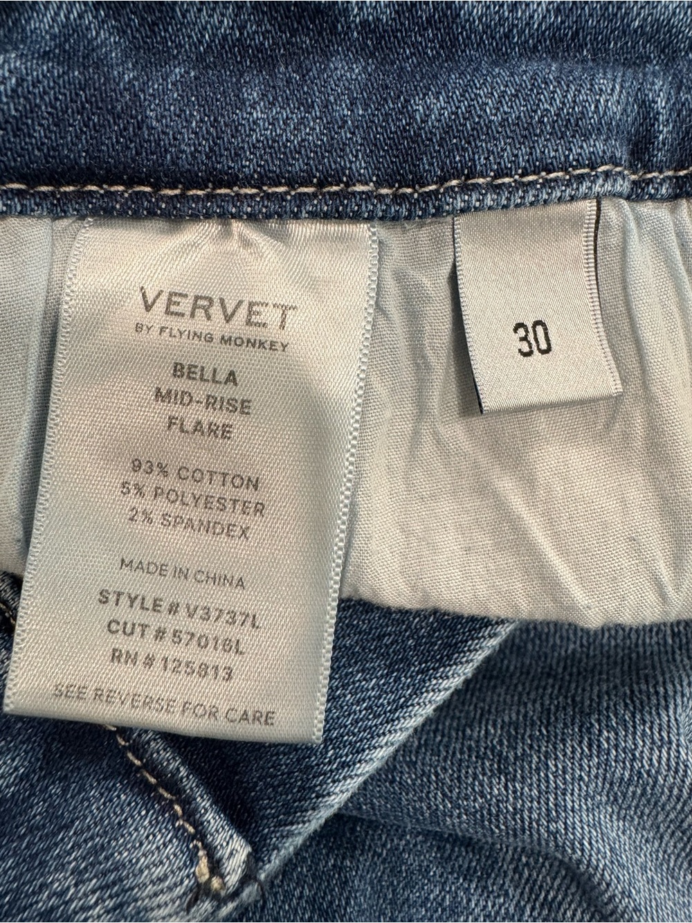 Vervet by Flying Monkey Women’s Bella Mid-rise Flare Jeans Size 30 - Picture 6 of 12